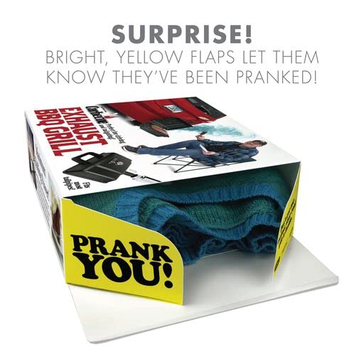 Prank-O Carbecue Prank Gift Box, Wrap Your Real Present in a Funny Authentic Prank-O Gag Present Box | Novelty Gifting for Pranksters, Holiday Gift Wrap
