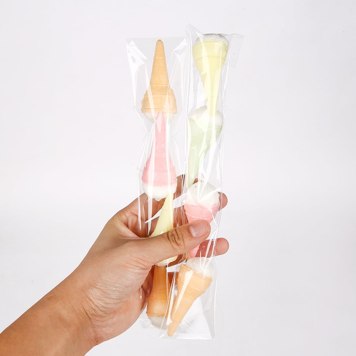 100 Pcs Self Sealing Cellophane Bags 2x10 Inches Clear Pretzel Rod Bags, Resealable Bag for Packaging ICY Candy Popsicle,Gifts, Favors, Products