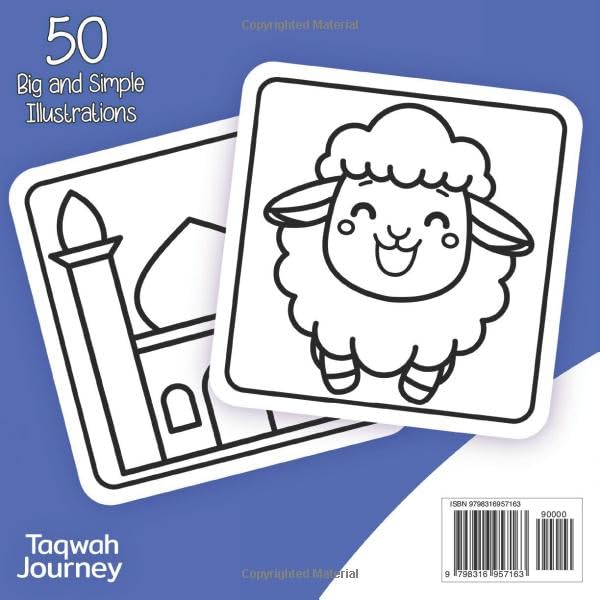 My First Eid al Adha Coloring Book for Toddlers: Big and Easy Islamic-Themed Pages Featuring Sheep, Mosques, and More for Muslim Boys and Girls