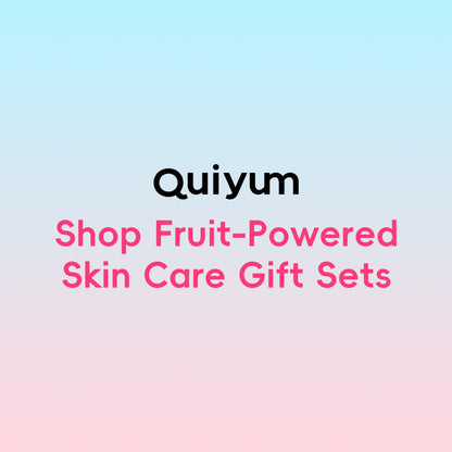 QUIYUM Fruit Skincare Gift Set - 10-in-1 Glow Routine + Cute Accessories, Hydrate, Glow, Strengthen Skin Barrier, All Skin Types, Ideal Gift for Teens Girls Women