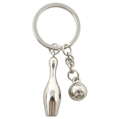 Honbay 1PCS Metal Cute Mini Bowling Ball Key Ring Chain with A Gift Box