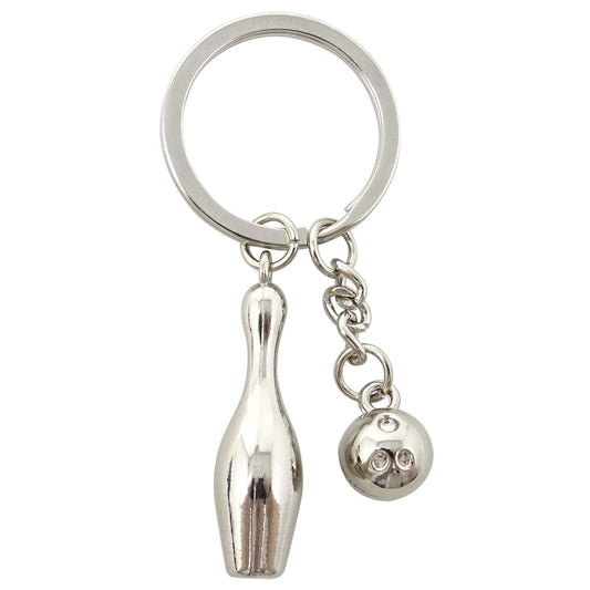 Honbay 1PCS Metal Cute Mini Bowling Ball Key Ring Chain with A Gift Box