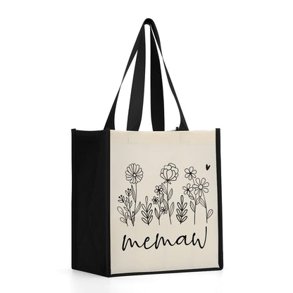 Grandma Mimi Gigi Grammy Nana Memaw Nanny Mama Mum Mom Auntie Gifts Reusable Canvas Tote Bag for Women