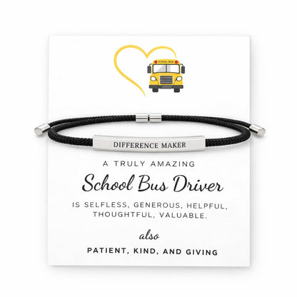 VIY Personal Card School Bus driver appreciation gifts, Best bus driver gifts, Difference maker bracelet for women, Difference maker gift, End of school year gift for coworkers