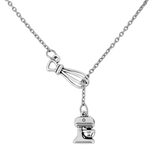 Mikovivi Baking Necklace for Women, 32.5cm/12.8 Inch Chef Gifts Jewelry Baker Necklace Charm for Female Bakers Gift Baking-Themed Party