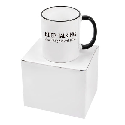 Maustic Social Worker Therapist Gifts, Keep Talking I'm Diagnosing You Mug, Psychology School Counselor Gifts Mental Health for Women Men, Psychologists Psychiatrists Nurse Doctor Gift 11 Oz