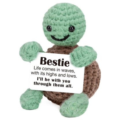 Xinezaa Friend Birthday Gifts for Bestie, Crochet Turtle, Friendship Long Distance Mothers Day Graduation Gifts for Women Girls Her Bestie Best Friend BFF Work Besties