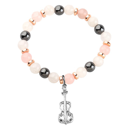 WSNANG Violin Charm Bracelet - Jewelry Gift for Violin Lovers & Music Enthusiasts