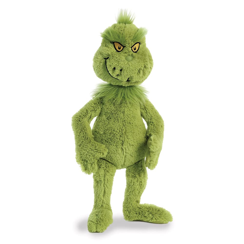 Aurora® Whimsical Dr. Seuss™ Grinch Stuffed Animal - Officially Licensed Plush for Imaginative Play - Perfect for Kids and Adults - Green 16 Inches