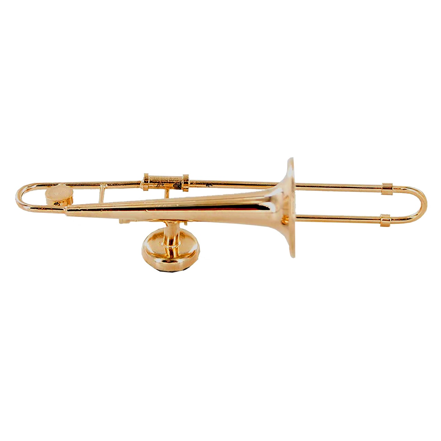 Gold Trombone Miniature Replica Magnet, Size 3 inch