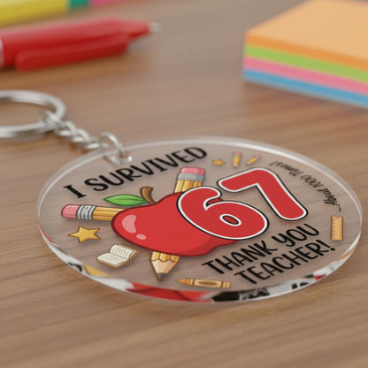 SICOHOME Funny Teacher Appreciation Gifts - Middle School Trendy 67 Meme Thank You Teacher Gifts for Women Men End of Year from Students Gen Z Teens 5th 8th Grade Graduation Ornament Decor