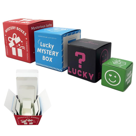4 PCS Colorful Prank Gift Box, Stackable Surprise Nesting Boxes Assorted Sizes, Lucky Mystery Box Funny Gag Gift for Birthday Weddings Anniversaries Christmas