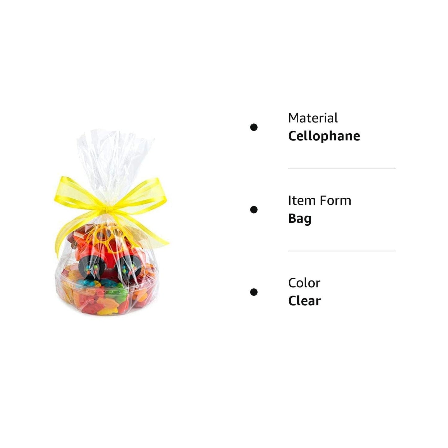 Purple Q Crafts Clear Basket Bags 12" x 18" Cellophane Gift Bags for Small Baskets and Gifts 1.2 Mil Thick… (10 bags)…