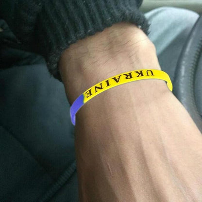 1PC Ukraine Flag Bracelet Ukraine Ukrainian Rubber Wristband Ukrainian Gifts Fan Souvenirs