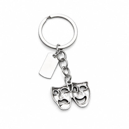 PHAETON 20PCS Theatre Keychain Drama Mask Gift Comedy Tragedy Mask Theatre Actor Actress Broadway Musical Drama Keychain for Performer Gift Musical Lovers Gifts