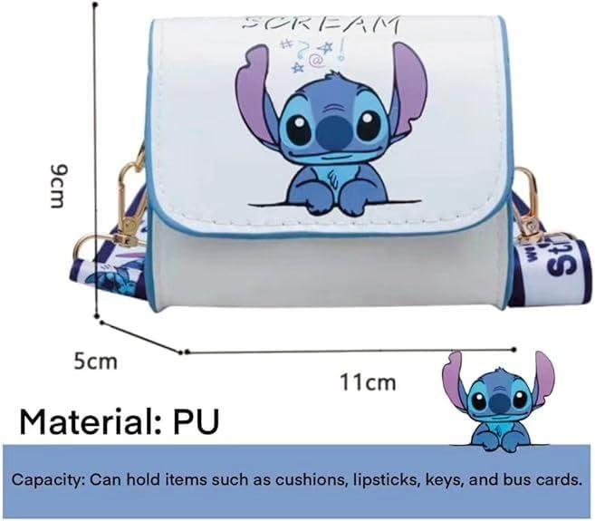 For Stitch Crossbody Bags for Women Teenagers Girls Purse Shoulder Bag for Shopping Vacation Stitch Gifts for Girls (white)
