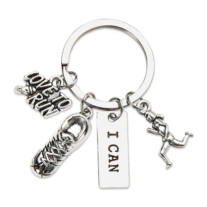 Runner Gifts Running Lovers Keychain Motivational Gifts for Women Girls Sports Gifts for Runners Marathon Key Chains Track Gifts Love to Run Keychains Inspirational Gifts for Women Girls