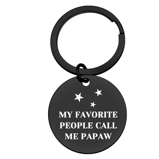 Xiahuyu Grandpa Gifts Papaw Keychain My Favorite People Call Me Papaw Keychain Christmas Birthday Gifts for Grandpa Grandad Papaw Fathers Day Gift Grandpa Gift from Grandkids