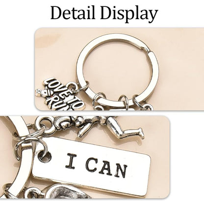 Runner Gifts Running Lovers Keychain Motivational Gifts for Women Girls Sports Gifts for Runners Marathon Key Chains Track Gifts Love to Run Keychains Inspirational Gifts for Women Girls