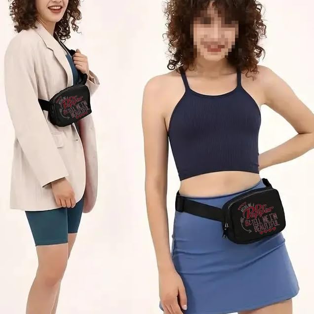Dr Pepper Mini Crossbody Sling Bag Chest Bag Fanny Pack Running for Men Women Workout Travelling,Minimalist Chest Shoulder Pack,Lightweight Casual Waist Fanny Pack for Travel, Daily Use