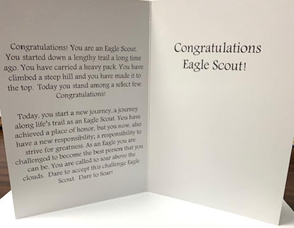 Glowing Eagle Congratulations Card for Court of Honor Gift or Ceremony Present