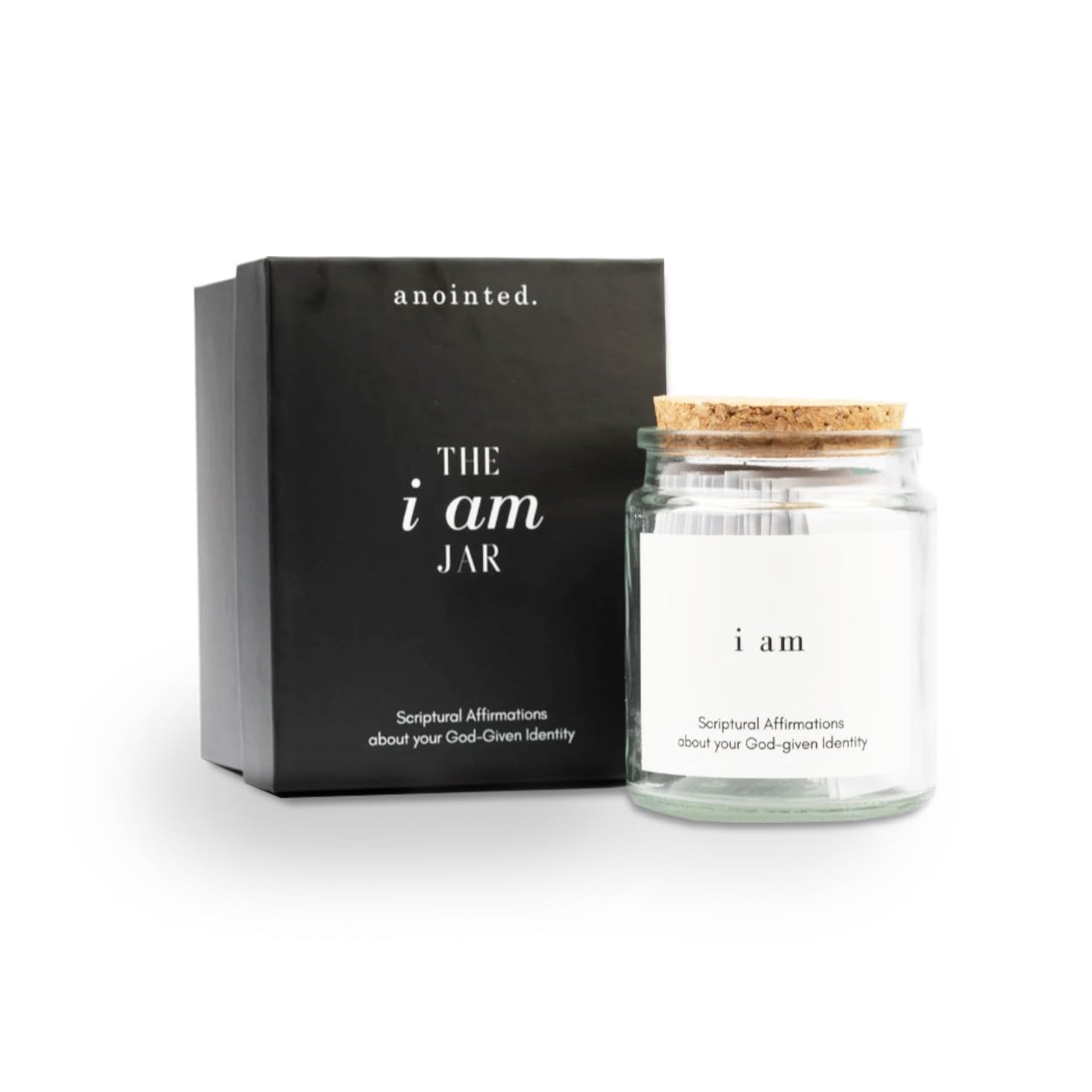 anointed. The i am Jar, 60+ Scripture Affirmation Cards and Bible Verse Jar, Christian Gifts for Faith Encouragement, Religious Gift, Daily Devotional Prayer