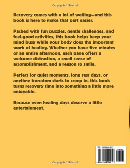 Knee Surgery Recovery Activity Book - 100 Diverse Brain Games from Visual Perception to Logic Challenges, Trivia to Relaxing Art Activities and Many ... Boredom. Perfect Gift for Adults and Seniors.