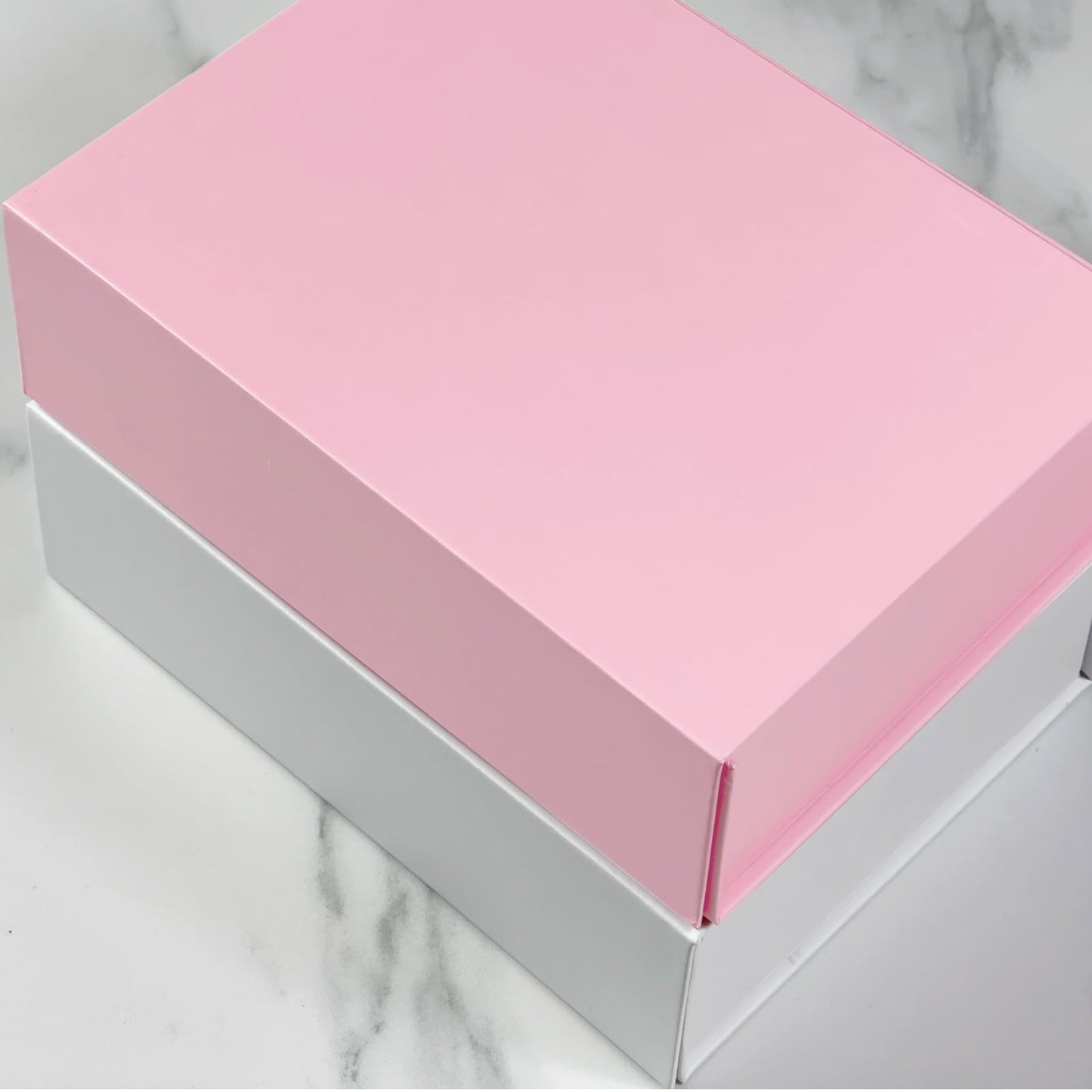 White Magnetic Gift Box 9x6.7x2.75 Inches, Rigid Collapsible Gift Boxes with Lids for Presents, Bridesmaid Proposal Box, Graduation, Wedding, Birthday Gift Packaging