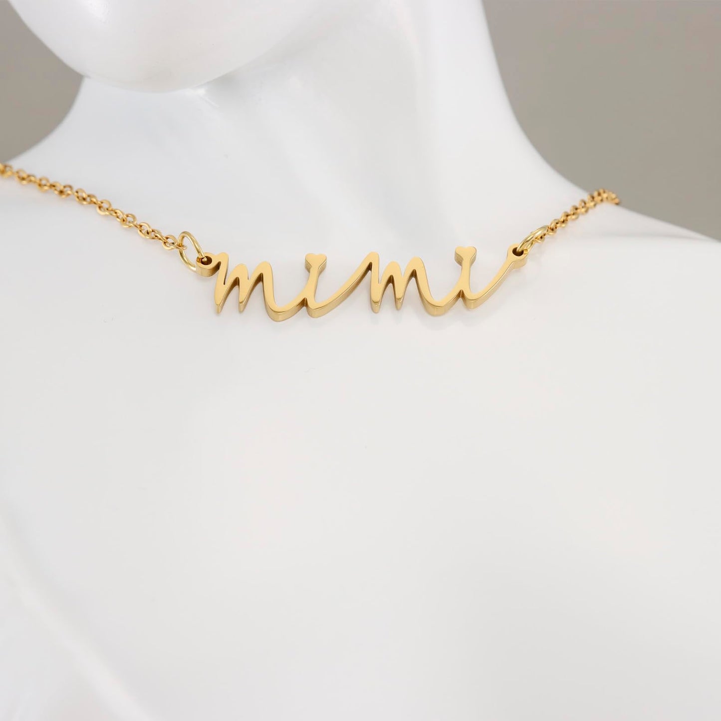 Kivosliviz Mimi Gifts for Grandma Jewelry from Grandson Women Mothers Day Ideas Gold Necklace for Mimi