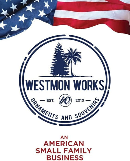 Westmon Works Florida Keychain Sunshine State Shape License Plate and Sunglasses Charms Metal Key Chain Ring Souvenir