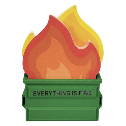 Infmetry Garbage Can Fire Sticky Notes Office Supplies Flame Notepads Desk Accessories Funny White Elephant Gifts for Coworker Boss Teacher Women Men Adult 300 Sheets