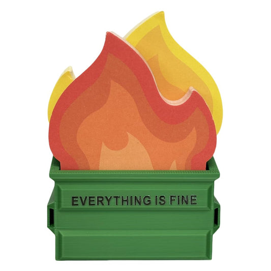 Infmetry Garbage Can Fire Sticky Notes Office Supplies Flame Notepads Desk Accessories Funny White Elephant Gifts for Coworker Boss Teacher Women Men Adult 300 Sheets