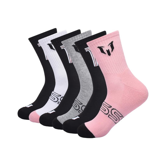 Messi Men's Lifestyle Crew Socks, 6-pack, Soft & Stretchy, Comfortable