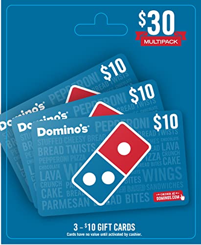 Domino's Multi Pack Physical Gift Cards 3 - $30