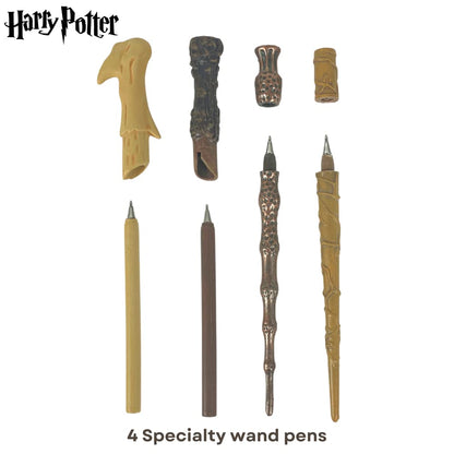 Harry Potter Wizarding World Wand Pens Set of 4 - Voldemort, Hermione, Dumbledore Wands