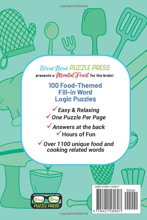 Foodie Fill-in Word Puzzles: Travel-sized Food-themed Fill-in Word Puzzles for Adults