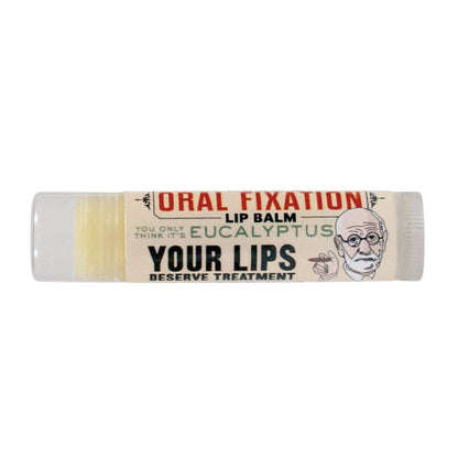The Unemployed Philosophers Guild Sigmund Freud's Oral Fixation Lip Balm - Eucalyptus Mint Flavored, Cruelty-Free and Made in the USA from Natural and Imported Ingredients