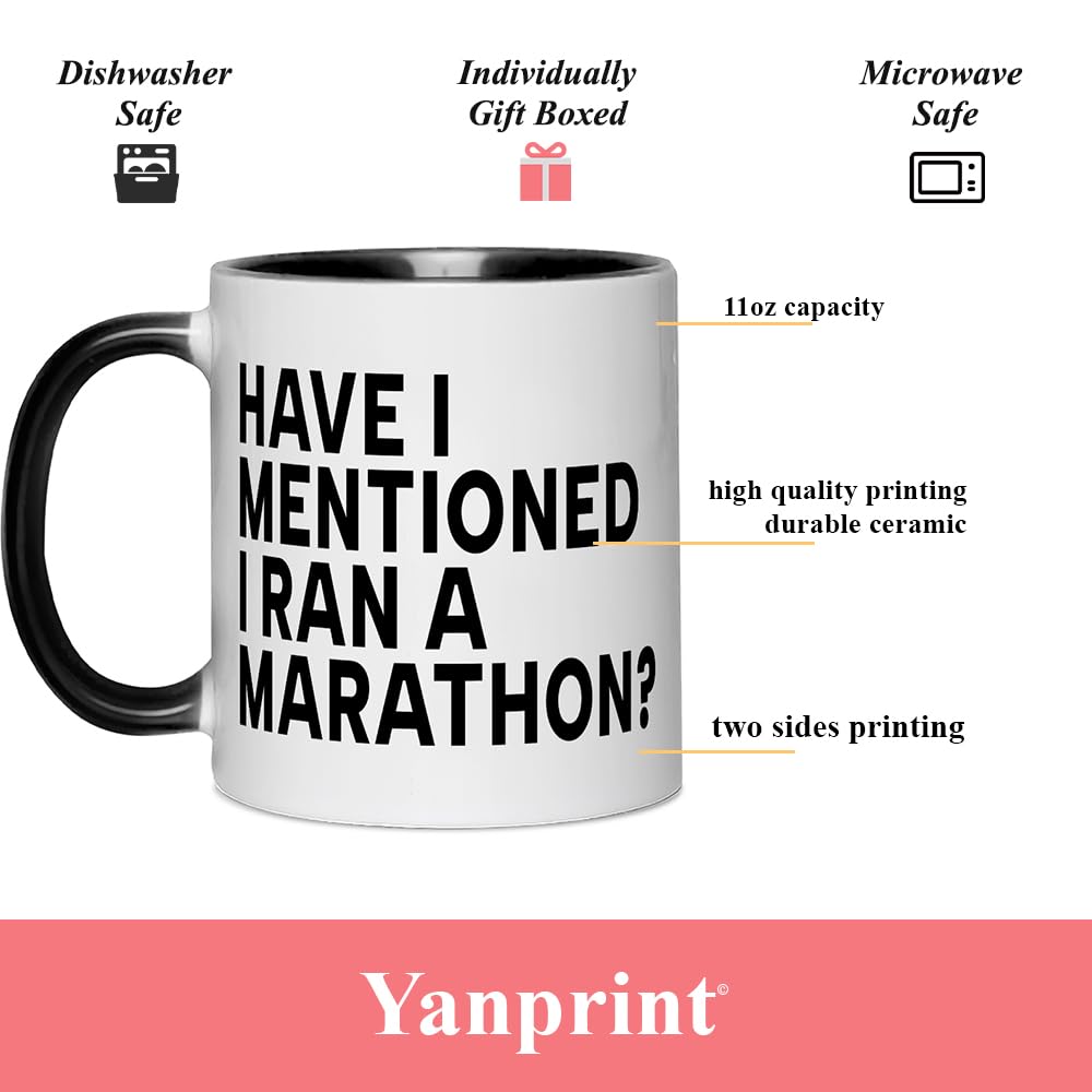 Running Marathon Lover Coffee Mug Gifts for Men and Women, Long Run Finisher Mug, Buddy Trail Fact Hobby Gift