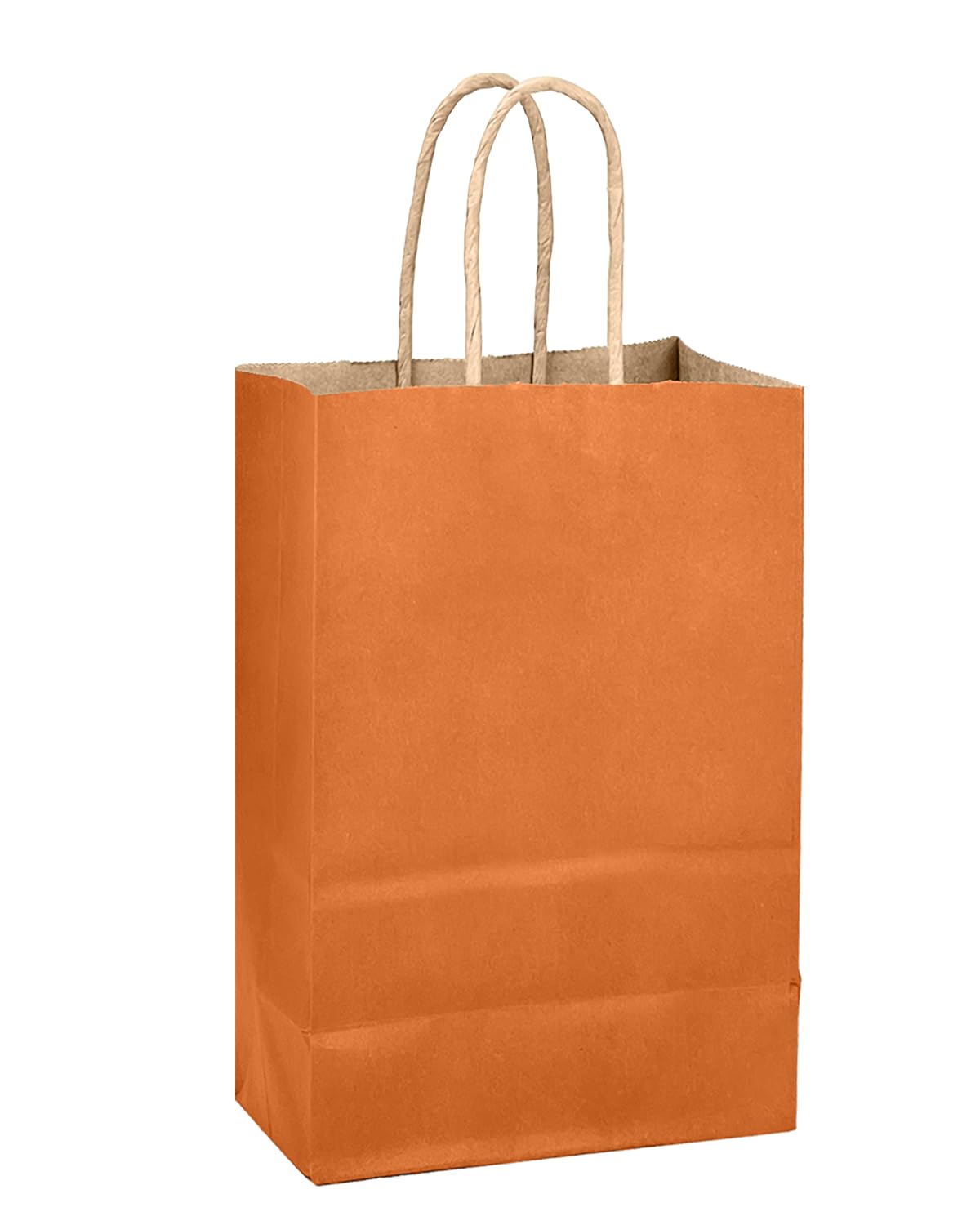 qiqee Classic Orange Gift Bag with Handles Bulk 24Pcs Paper Bags -8.3"x6"x3. 15" Party Favor Bags - Solid Color