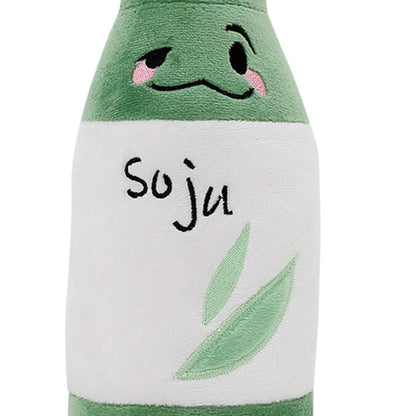 Korean Soju Bottle Plush Cute Stuffed Party Alcohol Beer Wine Lover Plushie Home Decor 10.2''