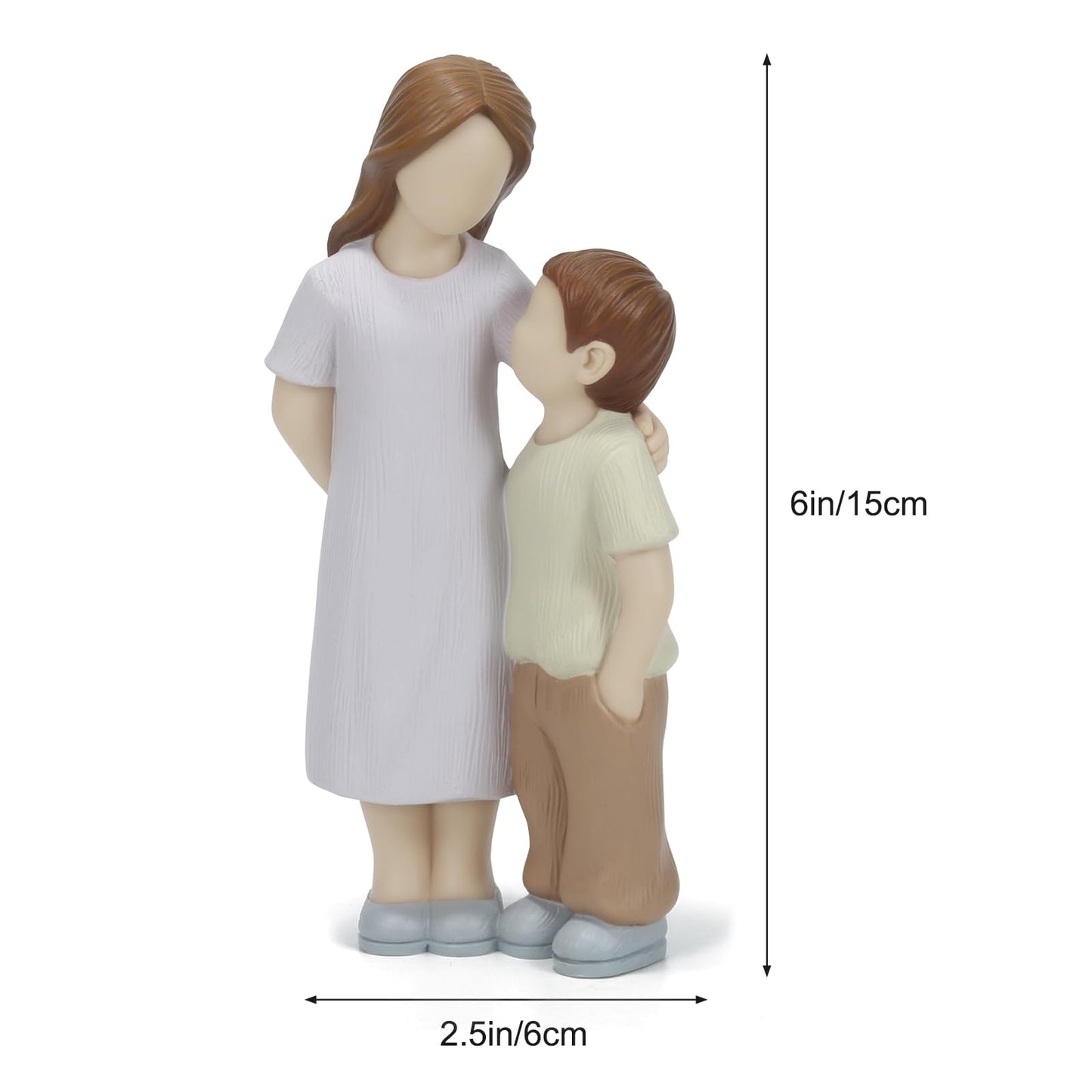 Sibling Love Resin Sculpture - Sister and Brother Figurine for Home Decor, Sentimental Gift to Celebrate Childhood Sibling Bonds