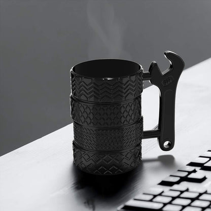 Tire Coffee Tea Mug Gift for Car Lovers Mechanics Car Enthusiasts Gifts for Man Birthday Gift