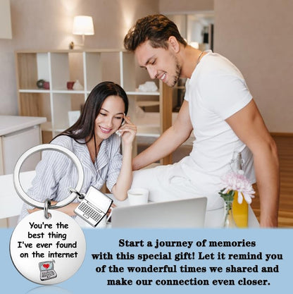 Long Distance Relationship Gifts for Men Women Him Her I Love You Gift for Boyfriend Husband Wife Girlfriend Best Thing I Found on The Internet Romantic Gift for Him Her