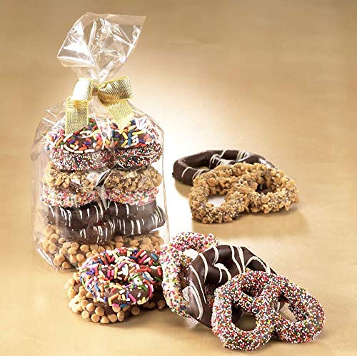 Asher's Chocolates, Chocolate Covered Pretzels Gift Basket, Holiday Assortment of Candy, Small Batches of Kosher Chocolate, Family Owned Since 1892, Improved Box Design (Milk & Dark)