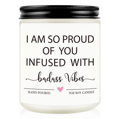 Funny Congratulations Candle, Congratulations Gifts for Women, Proud of You Gifts, Promotion Gift, Badass Gift for Women, Men, College Graduation, Divorce, New Job, Congrats Presents for Her Friend