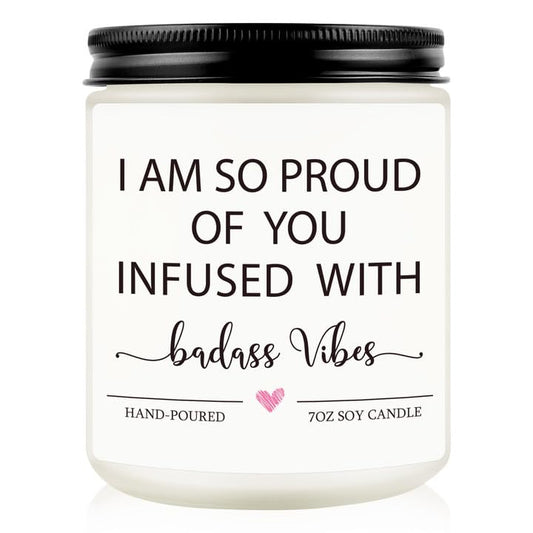 Funny Congratulations Candle, Congratulations Gifts for Women, Proud of You Gifts, Promotion Gift, Badass Gift for Women, Men, College Graduation, Divorce, New Job, Congrats Presents for Her Friend