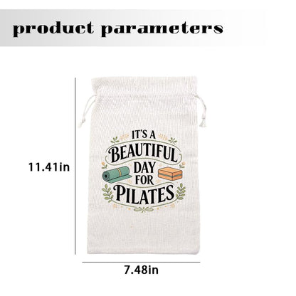 Pilates Lovers Drawstring Bag for Pilates Gifts for Pilate Teacher Instructor Pilates Workout Gym Exercise Gifts Yoga Pilate Gear Storage Pouch Bags 7.8 * 11.8 Inches