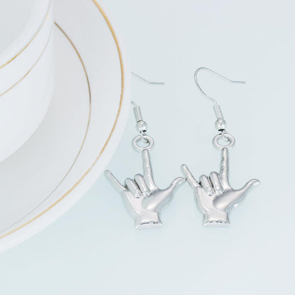 Sign Language Earrings Gifts for Women Earrings Friends Teachers Students Deaf Interpreter I Love You Asl Earrings