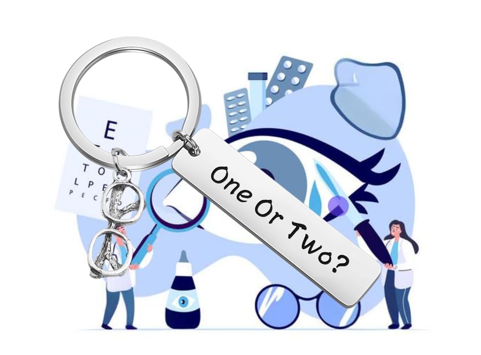 WUSUANED Funny Eye Glasses Keychain Optometry Doctor Jewelry Eye Doctor Vision Gift Ophthalmic Gifts