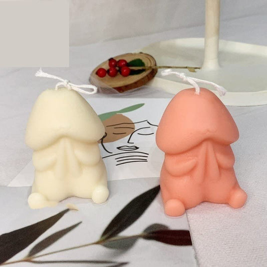 Holiday Candles Creative Penis Aromatic Candles Funny Decorative Scented Candles for Home Decoration Living Room Boyfriend Birthday Gifts Long Burning ( Color : Pink )